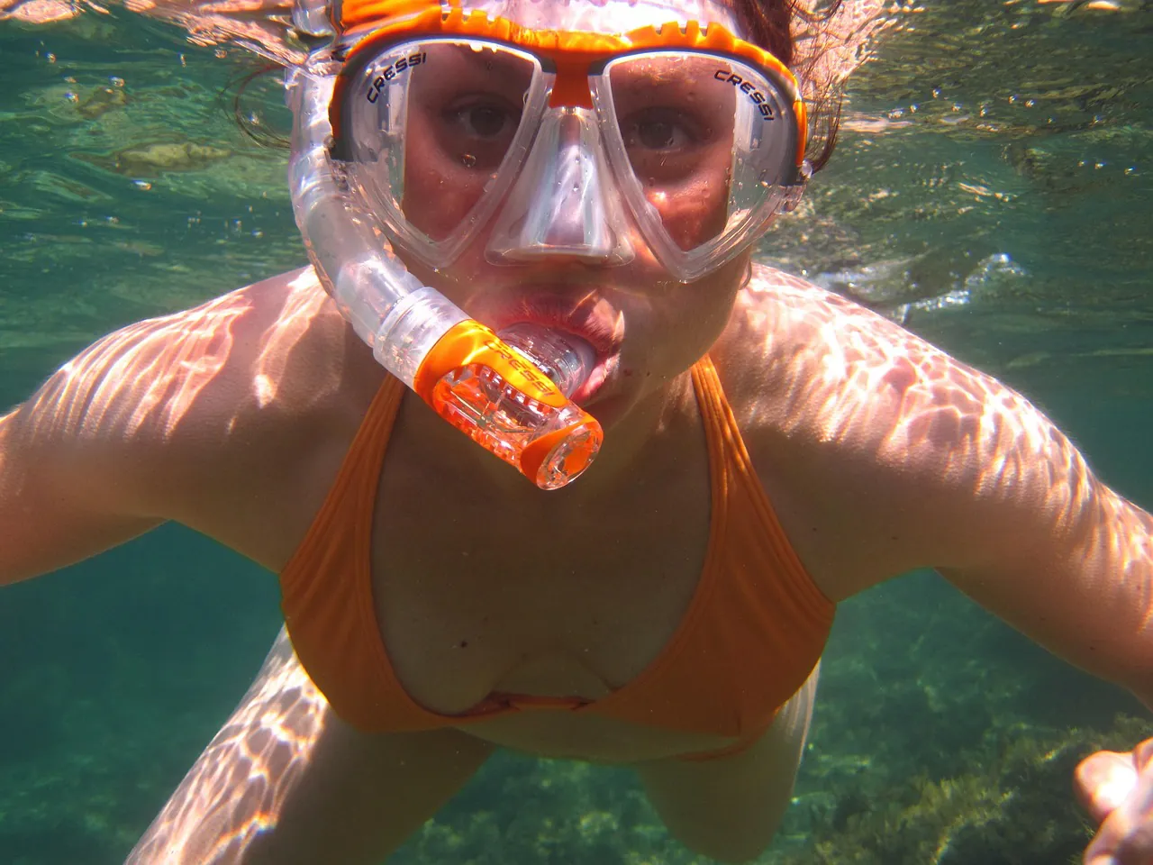 woman, dive, bikini, snorkeling, snorkel, nature, goggles, snorkeling goggles, snorkeling mask, diver, diving, mask, ocean, sea, swimming, underwater, water